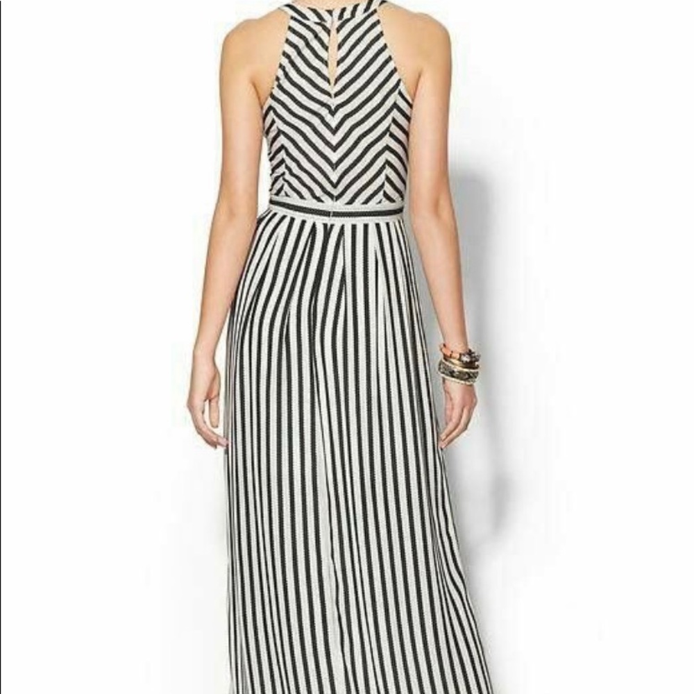Black & White striped night out dress